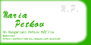 maria petkov business card